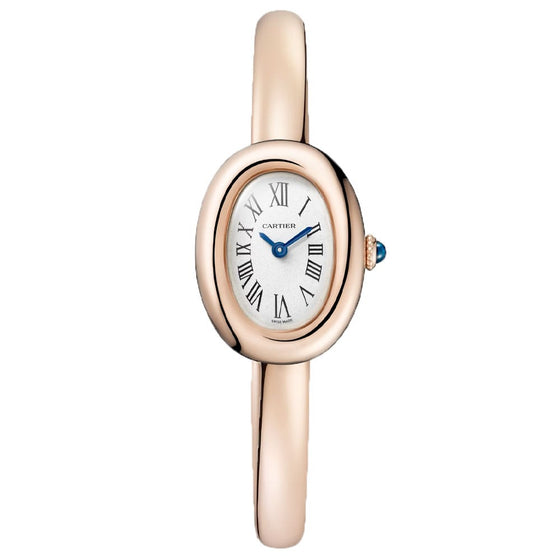 Cartier Baignoire Mini Size 15 Quartz Rose Gold Silver Dial WGBA0047 (WGBA0019)