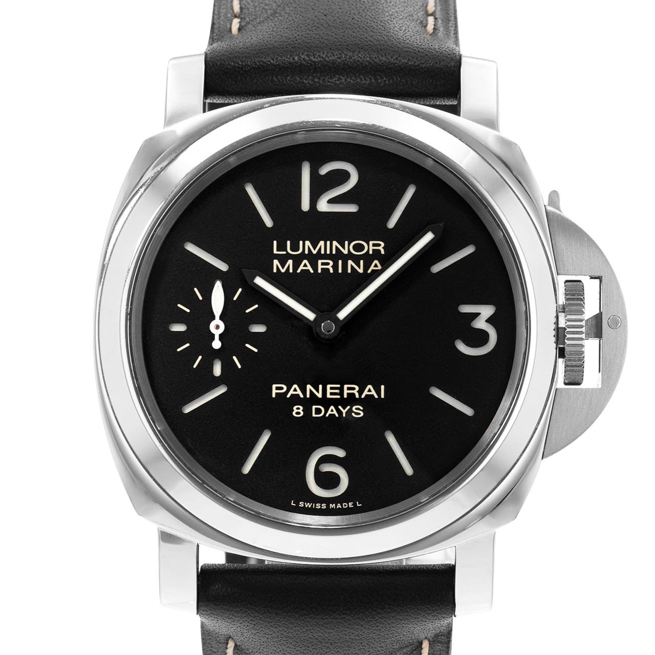 Panerai Luminor 8 Days Stainless Steel 44mm Black Dial Leather Strap PAM00510 - BRAND NEW