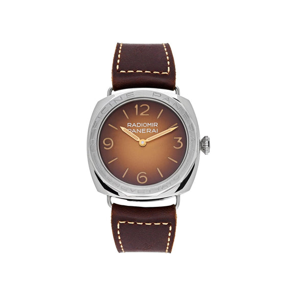 Panerai Radiomir 3 Days Acciaio Steel 47mm Brown Dial Leather Strap PAM00687 - BRAND NEW