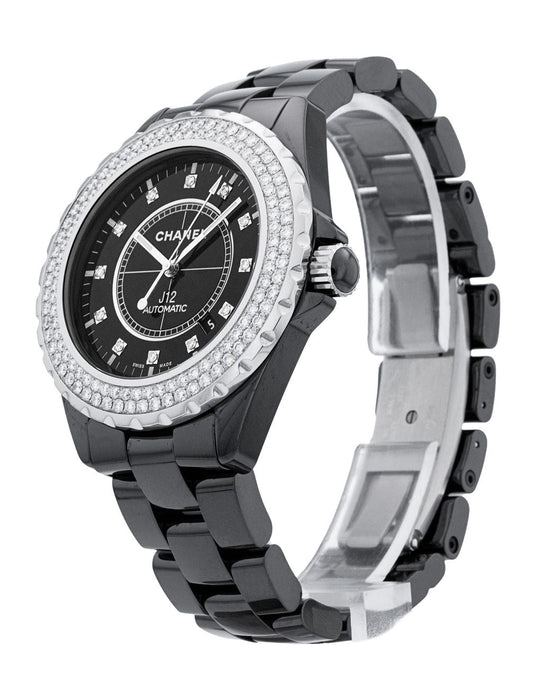 Chanel J12 H2014 Black Ceramic Diamond 42mm Automatic Date BRAND NEW