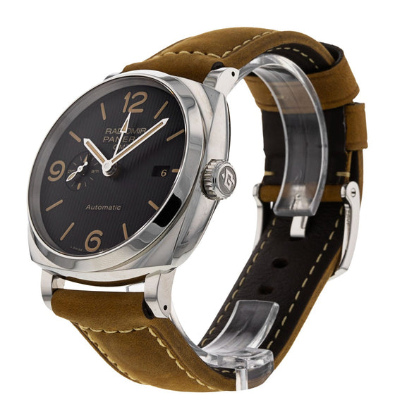 Panerai Radiomir GMT Stainless Steel 45mm Black Dial Leather Strap PAM00657 - BRAND NEW