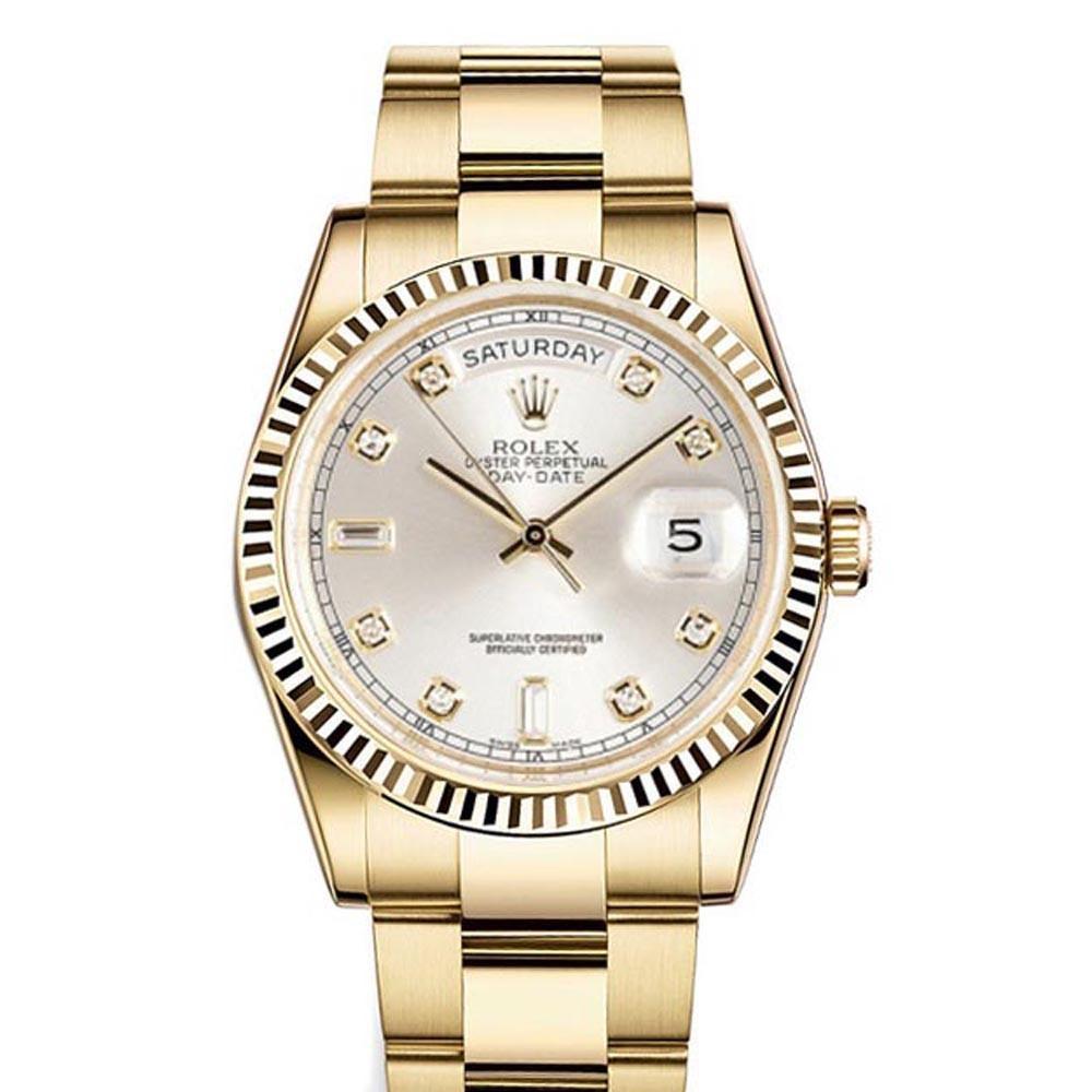 Rolex Day-Date 36 36 mm 118238-SVJDFO Yellow Gold Silver