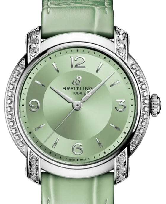 Breitling Lady Premier Automatic 36 Stainless Steel Leather Strap A10310671L1P1