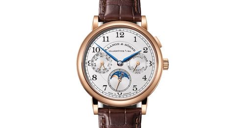 A Lange Sohne 1815 Annual Calendar Pink Rose Gold 40mm Argente Silver Dial 238.032 E