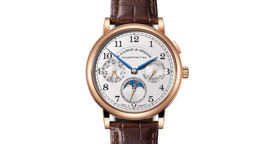 A Lange Sohne 1815 Annual Calendar Pink Rose Gold 40mm Argente Silver Dial 238.032 E