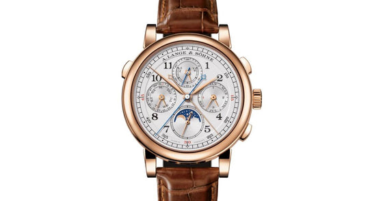 A Lange Sohne 1815 Rattrapante Perpetual Calendar Pink Rose Gold 421.032FE