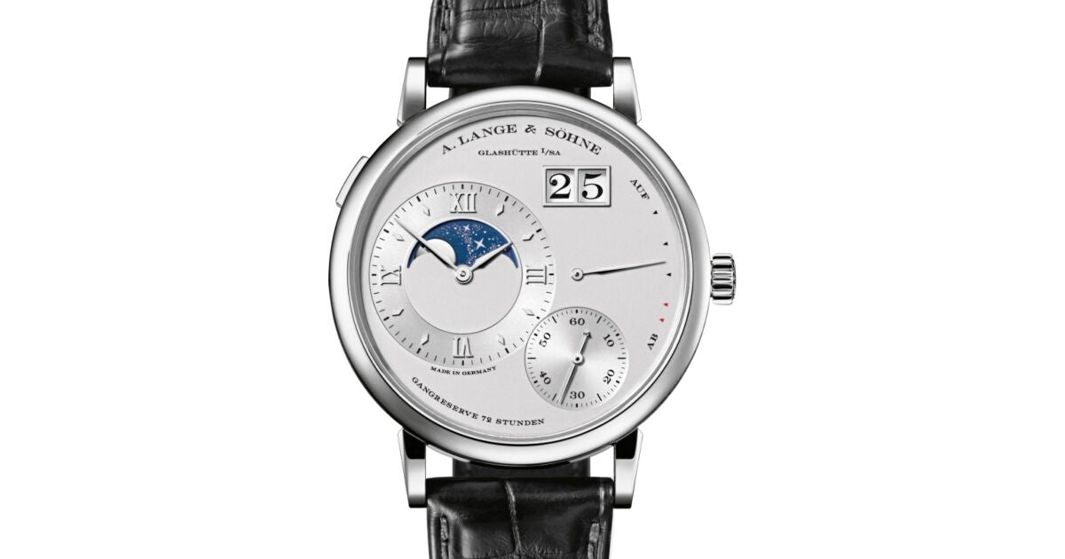 A Lange Sohne Grand Lange 1 Moon Phase Platinum 41mm Rhodie Silver Dial 139.025 - BRAND NEW