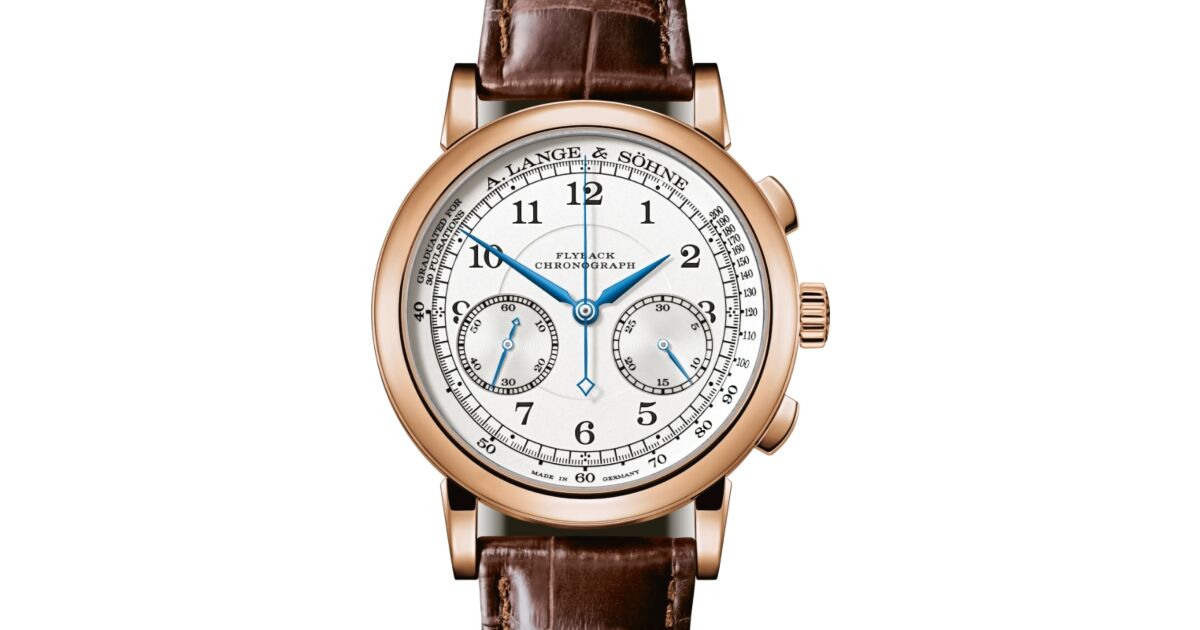 A Lange Sohne Lange 1815 Chronograph Pink Rose Gold 39.5mm Argente Silver Dial 414.032 - BRAND NEW