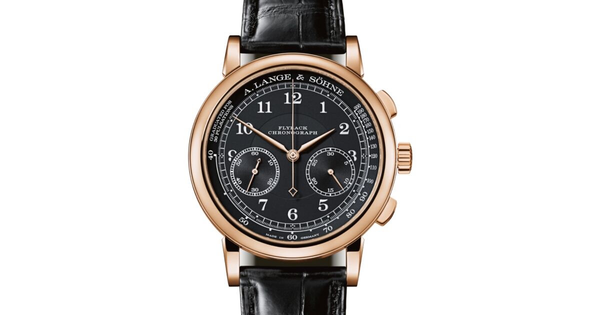 A Lange Sohne Lange 1815 Chronograph Pink Rose Gold 39.5mm Black Dial 414.031 - BRAND NEW
