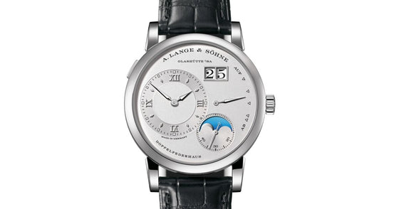 A Lange Sohne Lange 1 Moon Phase Platinum 38.5mm Rhodie Silver Dial 192.025 - BRAND NEW