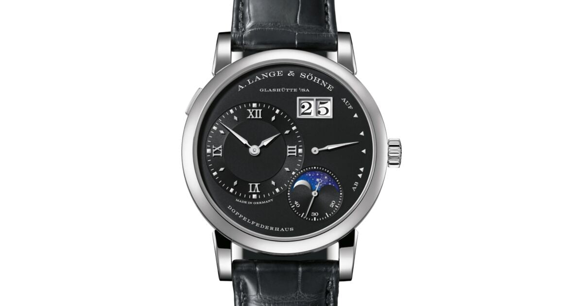 A Lange Sohne Lange 1 Moon Phase White Gold 38.5mm Black Dial 192.029 - BRAND NEW