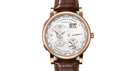 A Lange Sohne Lange 1 Time Zone Pink Gold 41.9mm Argente Silver Dial 136.032 - BRAND NEW