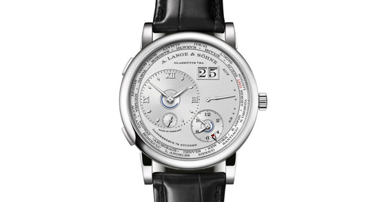 A Lange Sohne Lange 1 Time Zone Platinum 41.9mm Rhodie Silver Dial 136.025 - BRAND NEW