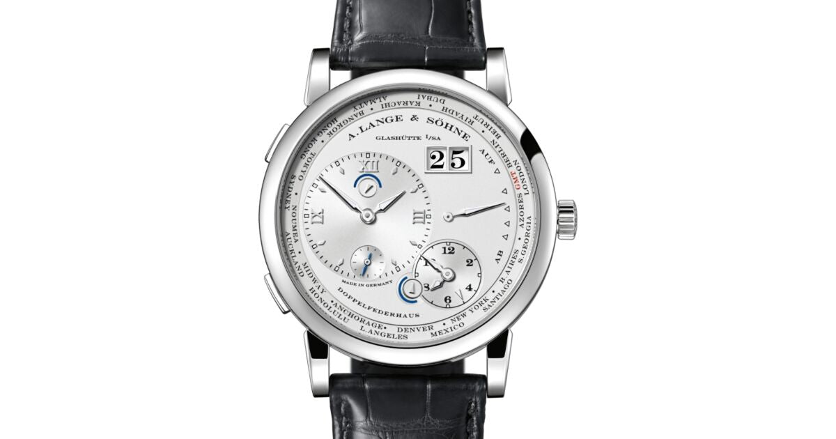 A Lange Sohne Lange 1 Time Zone White Gold 41.9mm Argente Silver Dial 116.039