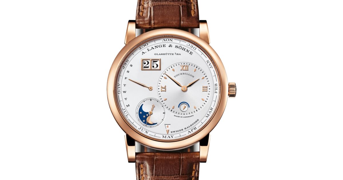 A Lange Sohne Lange 1 Tourbillon Perpetual Calendar Pink Rose Gold 41.9mm Argente Silver Dial 720.032FE - BRAND NEW