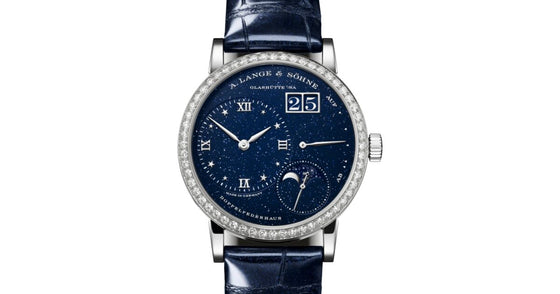 A Lange Sohne Little Lange 1 Moon Phase White Gold Diamond Bezel 36.8mm Blue Dial 182.886 - BRAND NEW