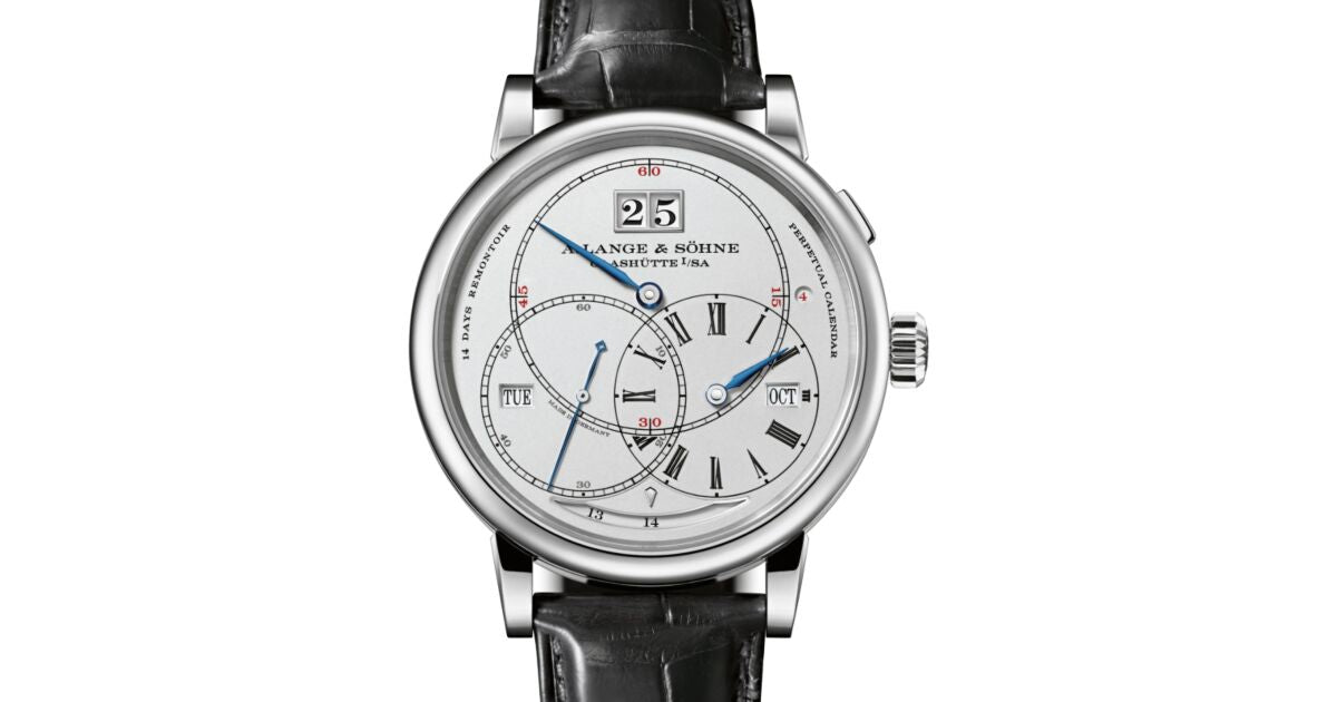 A Lange Sohne Richard Lange Perpetual Calendar "Terraluna" White Gold 45.5mm Argente Silver Dial 180.026FE - BRAND NEW