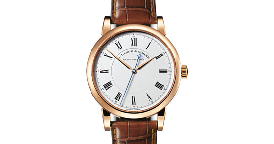 A Lange Sohne Richard Lange Pink Rose Gold 40.5mm Argente Silver Dial 232.032