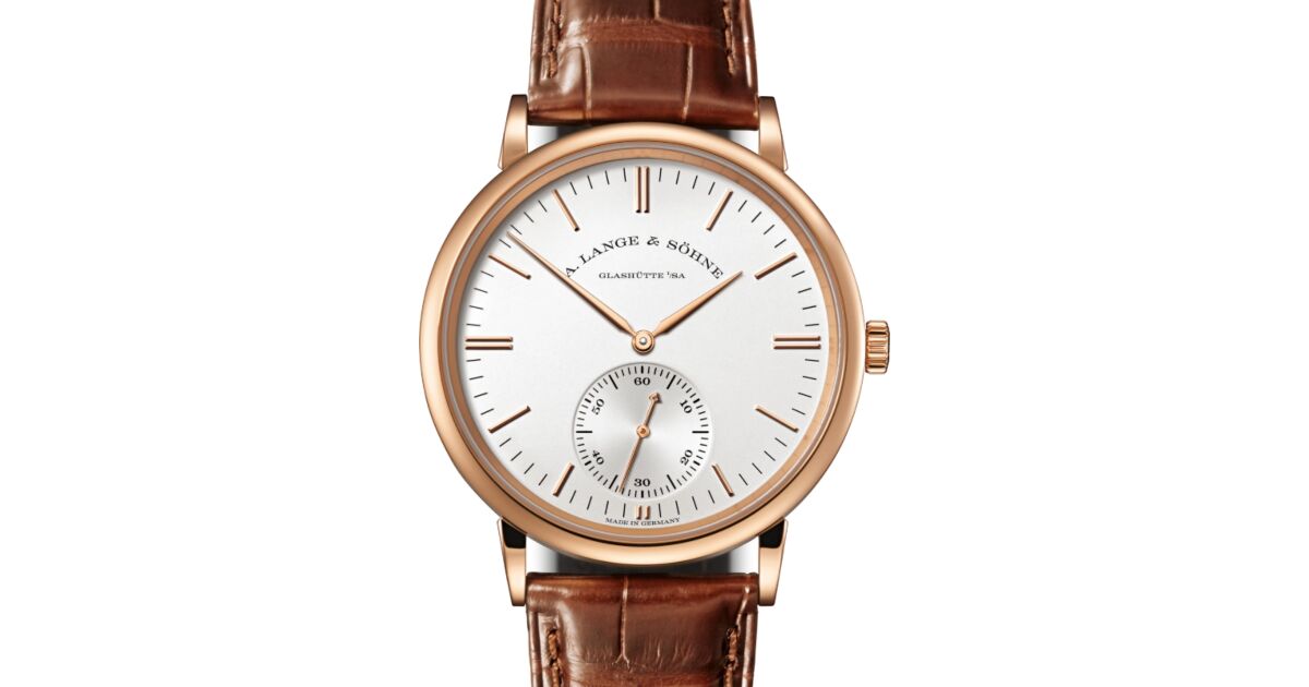 A Lange Sohne Saxonia Automatic Pink Rose Gold 38.5mm Argente Silver Dial 380.033 - BRAND NEW