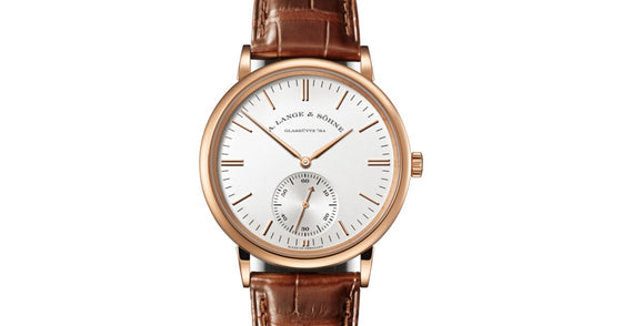 A Lange Sohne Saxonia Automatic Pink Rose Gold 38.5mm Argente Silver Dial 380.033 - BRAND NEW