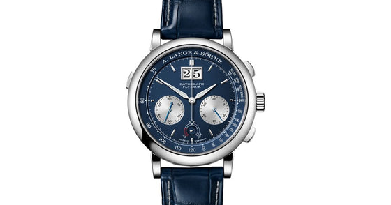 A Lange Sohne Saxonia Datograph Up/Down White Gold 41mm Blue Dial 405.028
