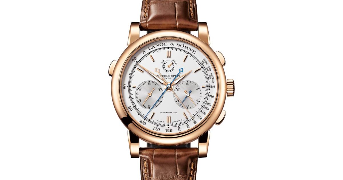 A Lange Sohne Saxonia Double Split Pink Rose Gold 404.032