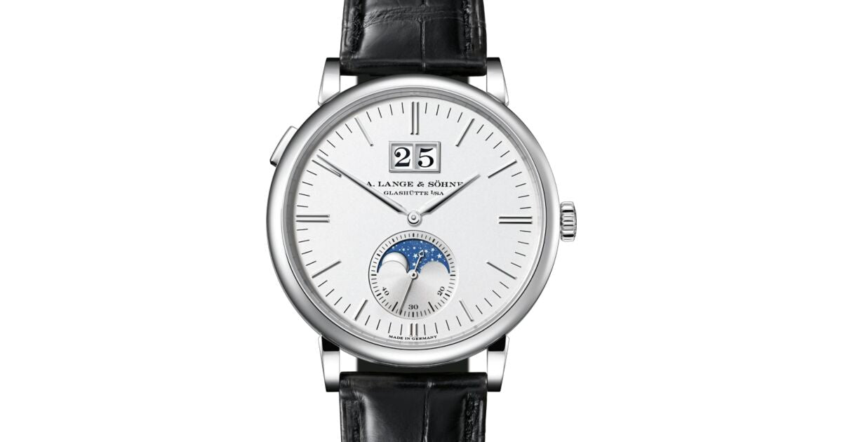 A Lange Sohne Saxonia Moon Phase White Gold 40mm Argente Silver Dial 384.026 - BRAND NEW