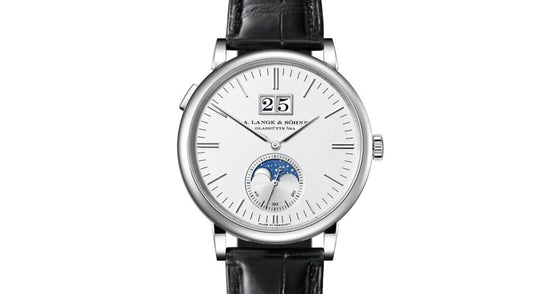 A Lange Sohne Saxonia Moon Phase White Gold 40mm Argente Silver Dial 384.026 - BRAND NEW
