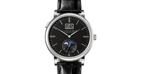 A Lange Sohne Saxonia Moon Phase White Gold 40mm Black Dial 384.029 - BRAND NEW