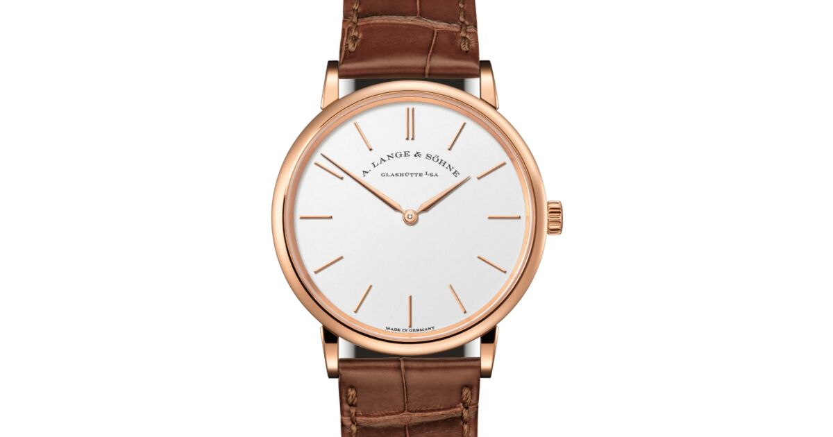 A Lange Sohne Saxonia Thin Pink Rose Gold 37mm Argente Silver Dial 201.033 - BRAND NEW