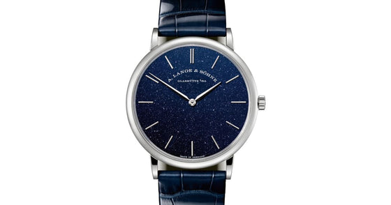 A Lange Sohne Saxonia Thin White Gold 39mm Blue Gold Flux Dial 205.086 - BRAND NEW