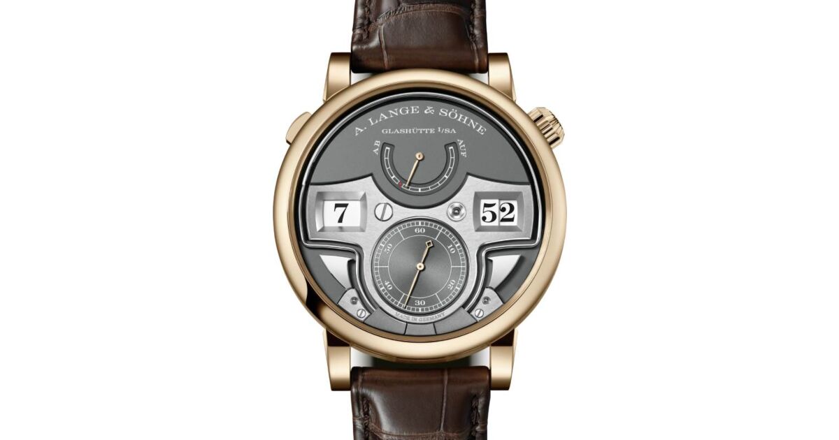 A Lange Sohne Zeitwerk Minute Repeater Honeygold 44.2mm Grey Dial 147.050F