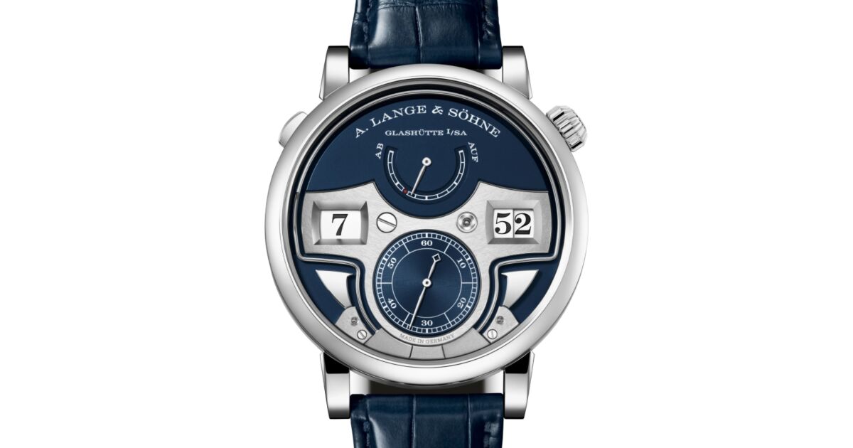 A Lange Sohne Zeitwerk Minute Repeater White Gold 44.2mm Blue Dial 147.028F - BRAND NEW