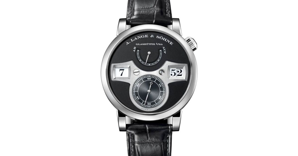A Lange Sohne Zeitwerk White Gold 41.9mm Black Dial 140.029