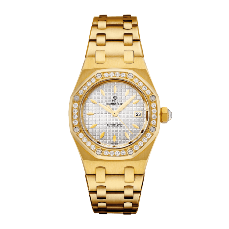Audemars Piguet Royal Oak 33 mm 67651BA.ZZ.1261BA.01 Yellow Gold/Diamonds Silver
