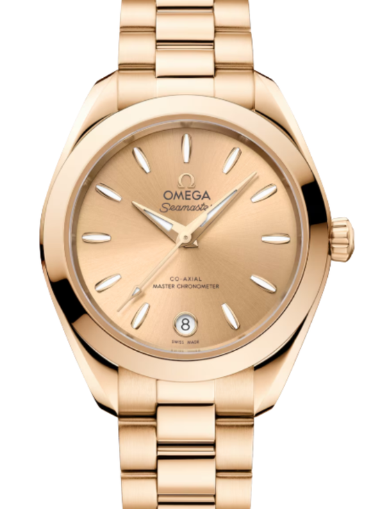 Omega Seamaster Aqua Terra Co-Axial Master Chronometer 150M Moonshine Gold 30mm Yellow Dial 220.50.30.20.08.001 - BRAND NEW