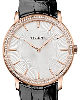 Audemars Piguet Jules Audemars Extra-Thin 41 mm 15182OR.ZZ.A102CR.01 Rose Gold/Diamonds Analog