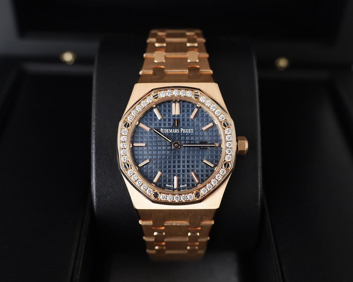Audemars Piguet Royal Oak 33 mm 67651OR.ZZ.1261OR.02 Rose Gold Blue