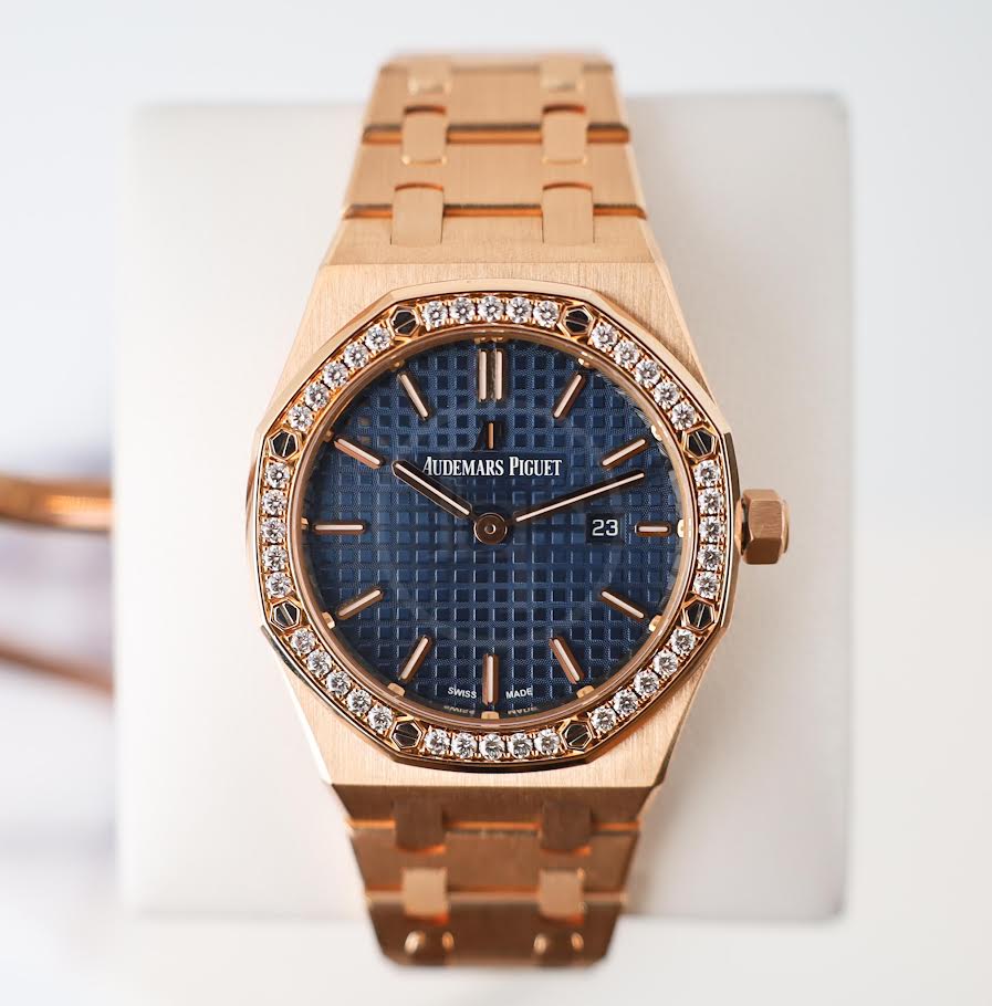 Audemars Piguet Royal Oak 33 mm 67651OR.ZZ.1261OR.02 Rose Gold Blue
