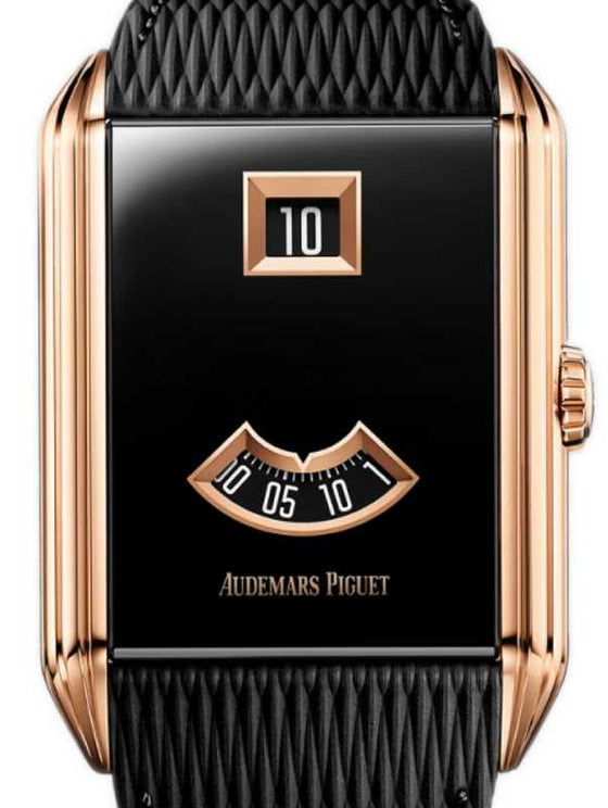 Audemars Piguet Neo Frame Jumping Hour Pink Rose Gold Black PVD Dial 15245OR.OO.A206VE.01