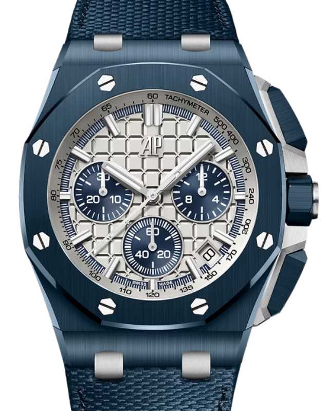 Audemars Piguet Offshore Chronograph "Bleu Nuit" Ceramic Beige Dial 26420CD.OO.A029VE.01