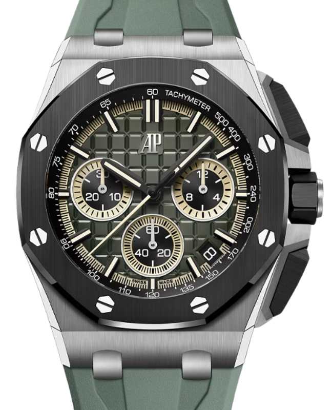 Audemars Piguet Offshore Chronograph Titanium Khaki Dial 26420IO.OO.A402CA.01
