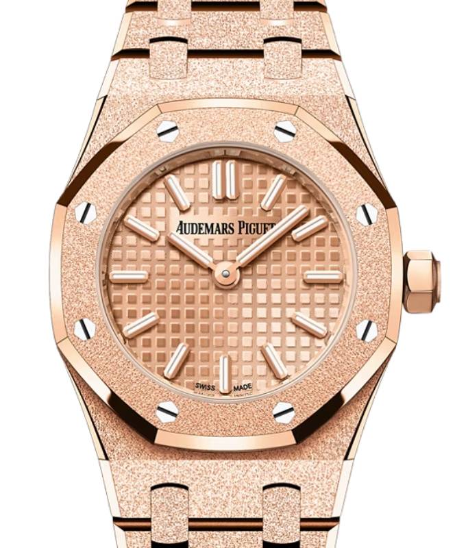 Audemars Piguet Royal Oak Mini Frosted Gold Quartz Pink Gold Dial 67630OR.GG.1312OR.01-C