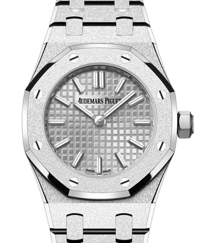 Audemars Piguet Royal Oak Mini Frosted Gold Quartz White Gold Dial 67630BC.GG.1312BC.01-C