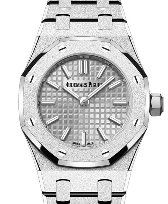 Audemars Piguet Royal Oak Mini Frosted Gold Quartz White Gold Dial 67630BC.GG.1312BC.01-C