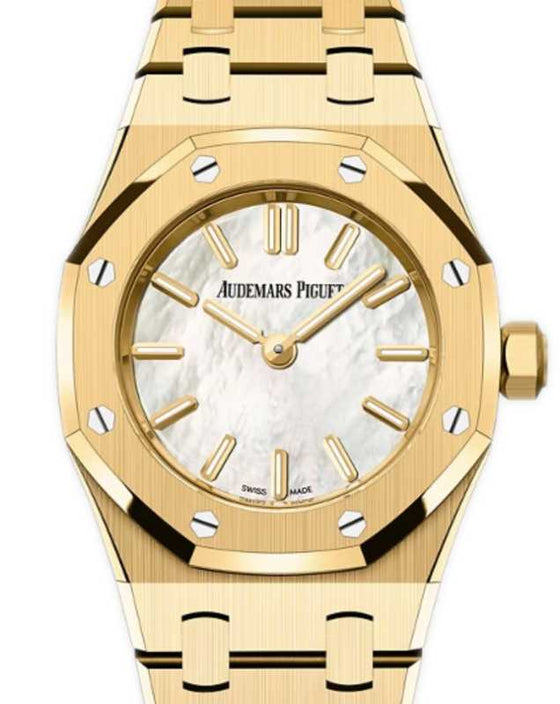 Audemars Piguet Royal Oak Mini Quartz Yellow Gold Mother of Pearl Dial 67630BA.OO.1312BA.03-B