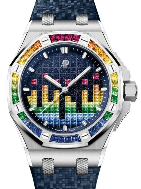 Audemars Piguet Offshore Selfwinding Music Edition 37 mm 77601BC.YY.D343CA.01 White Gold Blue