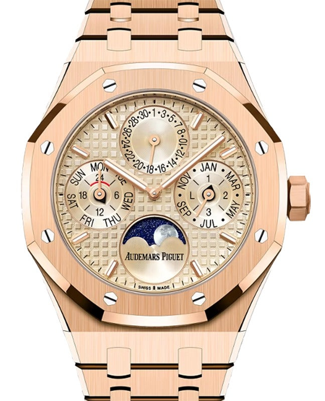 Audemars Piguet Royal Oak Perpetual Calendar 38mm Pink Rose Gold Beige Dial 26684OR.OO.1356OR.01