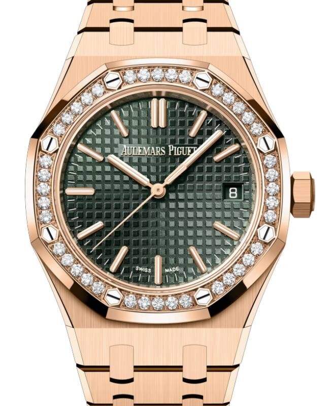 Audemars Piguet Royal Oak 37 mm 15551OR.ZZ.1356OR.03 Rose Gold Green