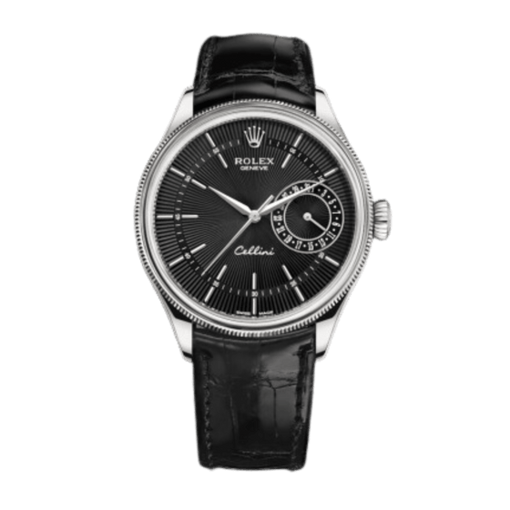 Rolex Cellini Date 39 mm 50519-BLK White Gold Black
